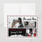 Faire-part de Mariage à Las Vegas Mr et Mrs (Devant / Derrière)