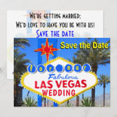 Faire-part de mariage à Las Vegas, Sauf la Date (Devant / Derrière)