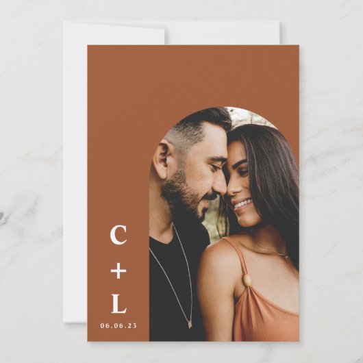 Faire-part de mariage à l'avance en terre cuite ré (Dos)