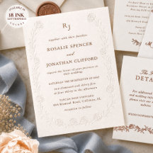Faire-part de mariage à l'aveugle en relief Rosali
