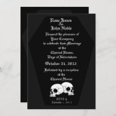 Faire-part de mariage à l'ébène de café (charbon d (Devant / Derrière)