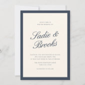 Faire-part de mariage à l'écriture classique | Ble (Devant)