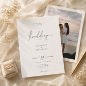 Faire-part de mariage à l'écriture élégante avec p