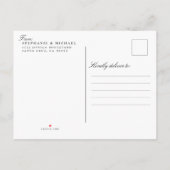 Faire-part de mariage à l'écriture élégante et rep (Dos)