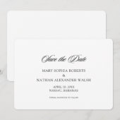 Faire-part de mariage à l'écriture manuscrite (Devant / Derrière)