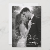 Faire-part de mariage à l'écriture moderne avec 2 (Devant)