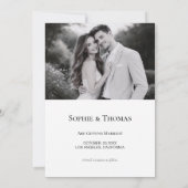 Faire-part de mariage à l'écriture moderne avec 2 (Dos)