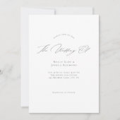 Faire-part de mariage à l'écriture moderne simple (Devant)