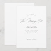 Faire-part de mariage à l'écriture moderne simple (Devant / Derrière)
