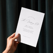 Faire-part de mariage à l'écriture moderne simple