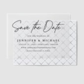 Faire-part de mariage à l'écriture noire décontrac (Décalage (Invitation))