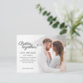 Faire-part de mariage à l'écriture photo élégante (Debout devant)