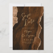 Faire-part de mariage à l'écriture Script Agate Br (Devant)
