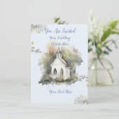 Faire-part de mariage à l'église (Debout devant)