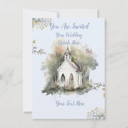 Faire-part de mariage à l'église (Devant)