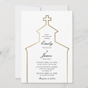 Faire-part de mariage à l'église Croix dorée