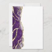 Faire-part de mariage à l'encre violette moderne e (Dos)