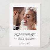 Faire-Part de Mariage à Lettre Main Mariés (Verso)