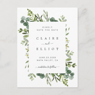 Faire-part de mariage à l'Eucalyptus Vert