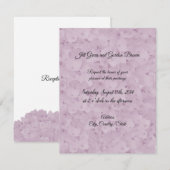Faire-part de mariage à l'hydrangea rose blush mon (Devant / Derrière)