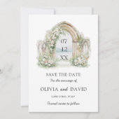 Faire-part de mariage à lieu de réception à l'aqua (Devant)
