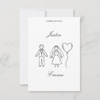 Faire-part de mariage à main