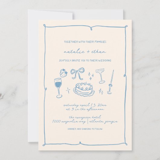 Faire-part de mariage à main (Devant)