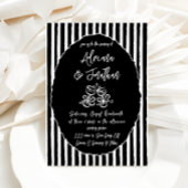 Faire-part de mariage à main noire et blanche