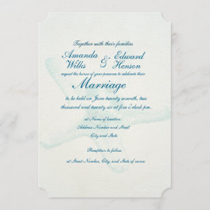 Faire-part de mariage à marteau bleu