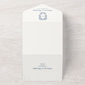 Faire-part de mariage à monogramme à armoiries de (Dehors)