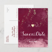 faire-part de mariage à monogramme amour paillette (Devant / Derrière)