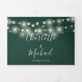 Faire-part de mariage à monogramme avec guirlande (Page de couverture)