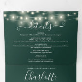 Faire-part de mariage à monogramme avec guirlande (Intérieur en premier)
