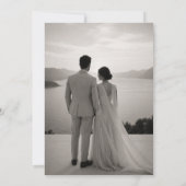 Faire-part de mariage à monogramme botanique éléga (Dos)