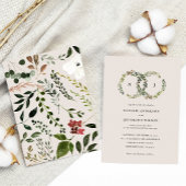 Faire-part de mariage à monogramme de couronne bot