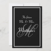 Faire-part de mariage à monogramme élégant pour fu (Devant)
