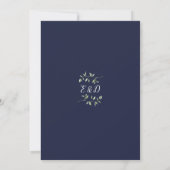 Faire-part de mariage à monogramme en arche de ver (Dos)