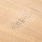 Faire-part de mariage à monogramme floral de fleur (Poser)
