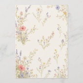 Faire-part de mariage à monogramme floral de fleur (Dos)