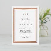 Faire-part de mariage à monogramme intemporel avec (Debout devant)