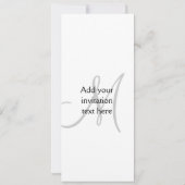 Faire-part de mariage à monogramme moderne (Dos)