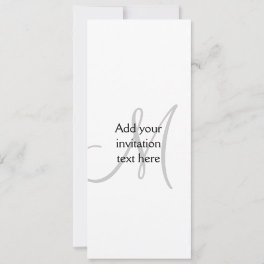 Faire-part de mariage à monogramme moderne (Dos)