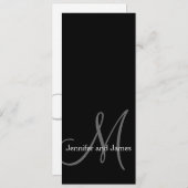Faire-part de mariage à monogramme moderne (Devant / Derrière)