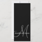 Faire-part de mariage à monogramme moderne (Devant)