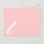 Faire-part de mariage à monogramme moderne funky U (Dos)