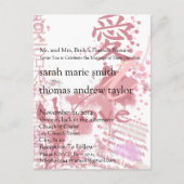 Faire-part de mariage à monogramme moderne funky U (Devant)