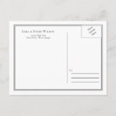 Faire-part de mariage à monogramme noir et blanc (Dos)