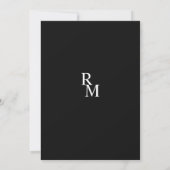 Faire-part de mariage à monogramme noir et blanc m (Dos)