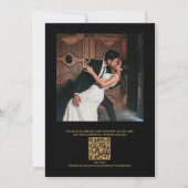 Faire-part de mariage à monogramme QR avec blason (Dos)