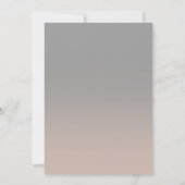 Faire-part de mariage à monogramme rose et argent (Dos)